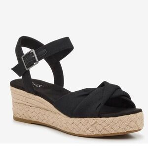 Toms Kinsley Women's Black Wedge Sandals